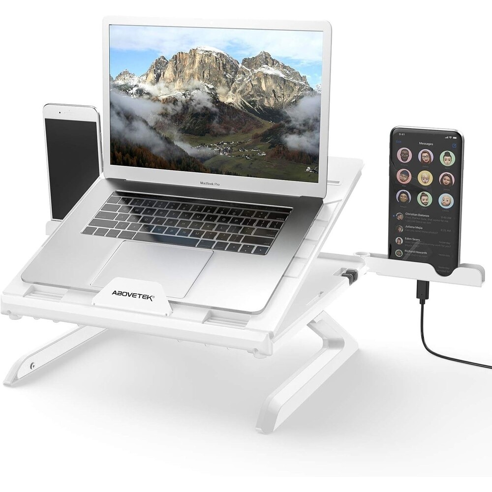 Laptop Stand Riser - 9 Height/Angle Adjustable, Portable Laptop Riser Foldable